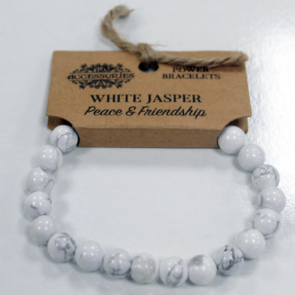 Brazalete de Energía - Jaspe blanco